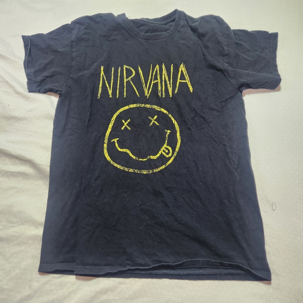 NIRVANA Size Large Black T-Shirt